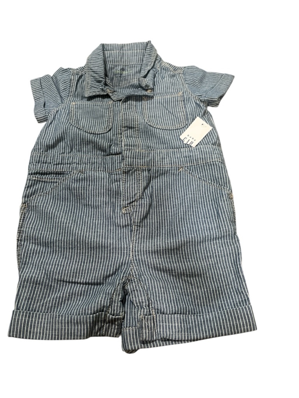 Baby Gap 12-18 months Blue Pinstripe Shortalls
NWT